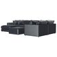 Hartsfield Remington 5-Piece Stationary Right Facing Chaise Sectional in Slate, , large