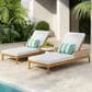 Hearth and Haven Outdoor Chaise Lounge in Light Grey (Set of 2), , large