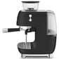 SMEG Espresso Manual Coffee Machine with Grinder in Matte Black, , large