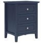 Urban Home Grace 3 Drawer Nightstand in Blueberry, , large