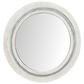 Maple and Jade 34" Round Wall Mirror in Distressed White and Dark Gray, , large