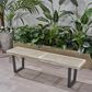 Hearth and Haven Outdoor Dining Bench in Black and Gray, , large