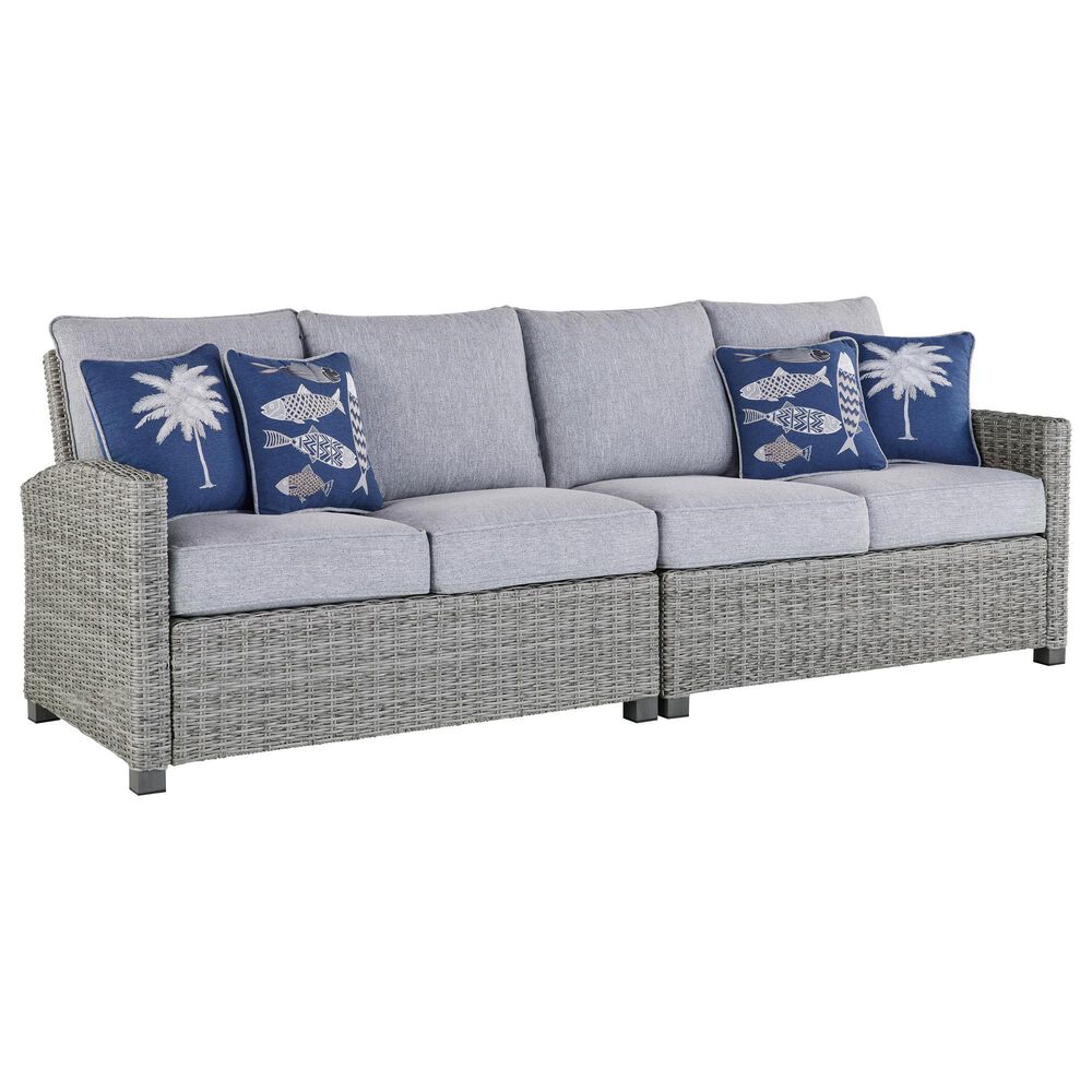 Ashley Naples Beach 4-Piece Outdoor Sectional in Gray, , large