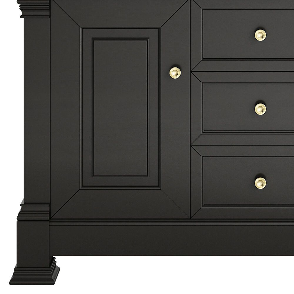 James Martin Vanities Brookfield 48" Single Bathroom Vanity in Black Onyx with 3 cm Eternal Jasmine Pearl Silestone Top, Rectangle Sink and FreePower Wireless Charger, , large