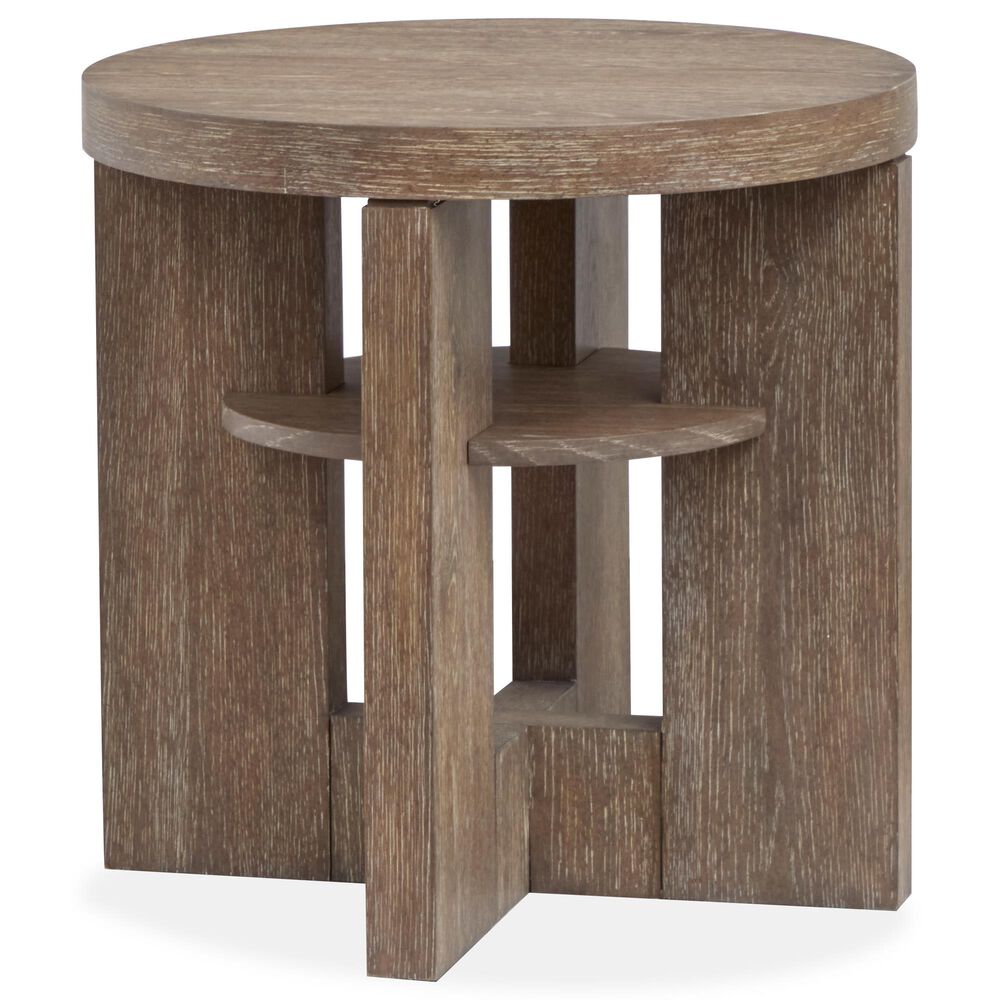 Nicolette Home Conway Round End Table in Spiced Brown, , large
