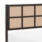 Hearth and Haven Twin Platform Bed with Faux Cane Panel Headboard in Dark Bronze, , large