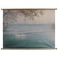 Creative Coop Heirloom 37" x 48" Canvas Scroll Swans Wall Decor in Multicolor, , large