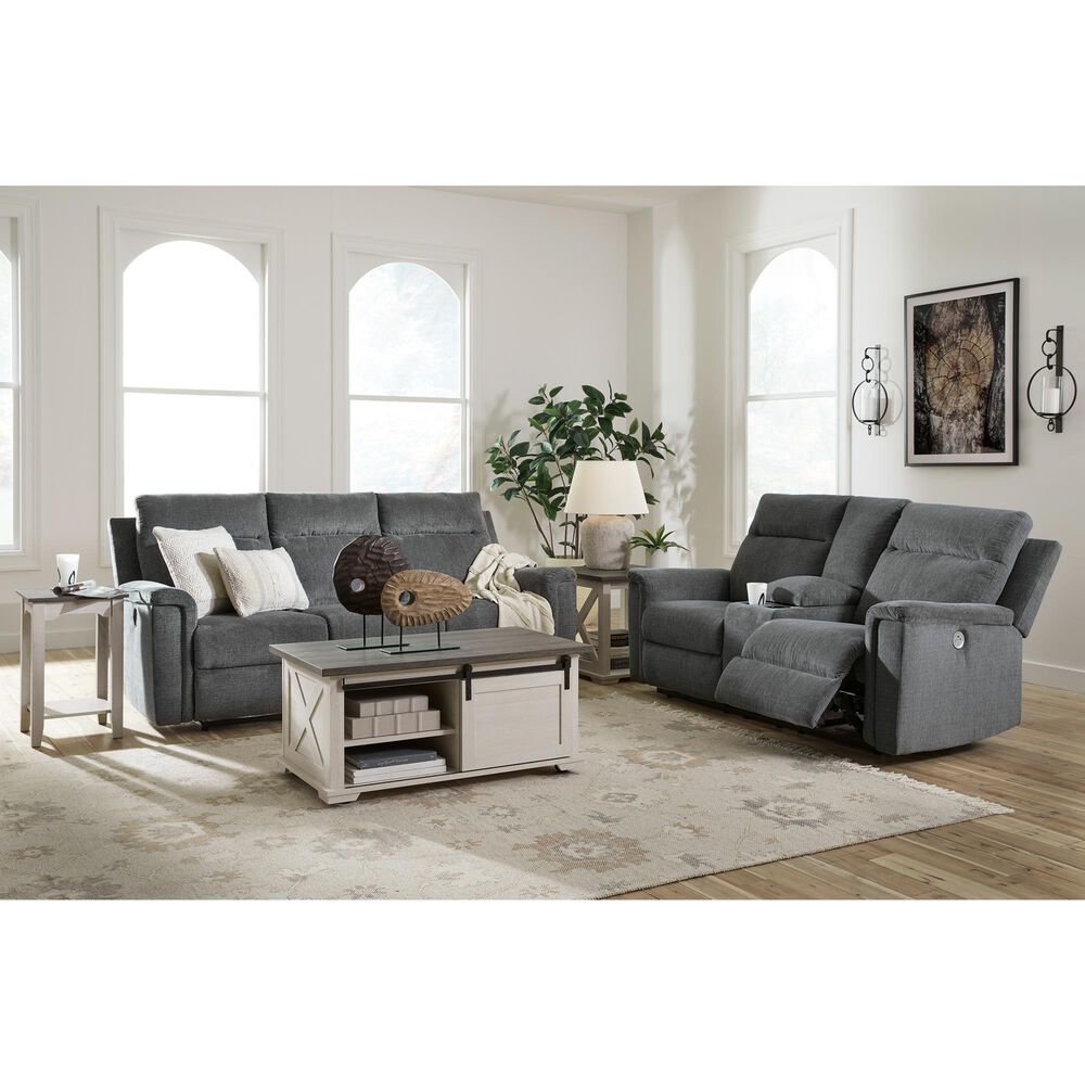Ashley Barnsana Power Reclining Sofa in Gravel, , large