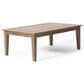 Hearth and Haven Outdoor Coffee Table with Slatted Top in Light Brown, , large