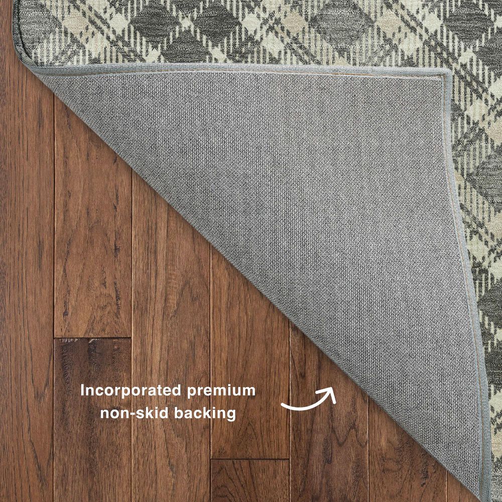 Dalyn Rug Company Soft Essentials Plaid Gray 10' x 14' Indoor/Outdoor Area Rug, , large