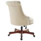 Linon Home Decor Sinclair Office Chair with Beige Cushion in Cherry, , large
