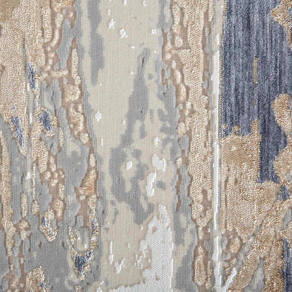 Feizy Laina 4&#39; x 6&#39; Beige and Blue Area Rug, , large