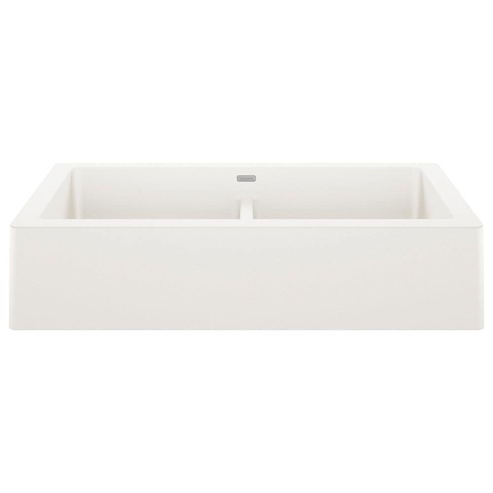 Blanco Vintera 33" Equal Double Apron Farmhouse Sink in White, , large