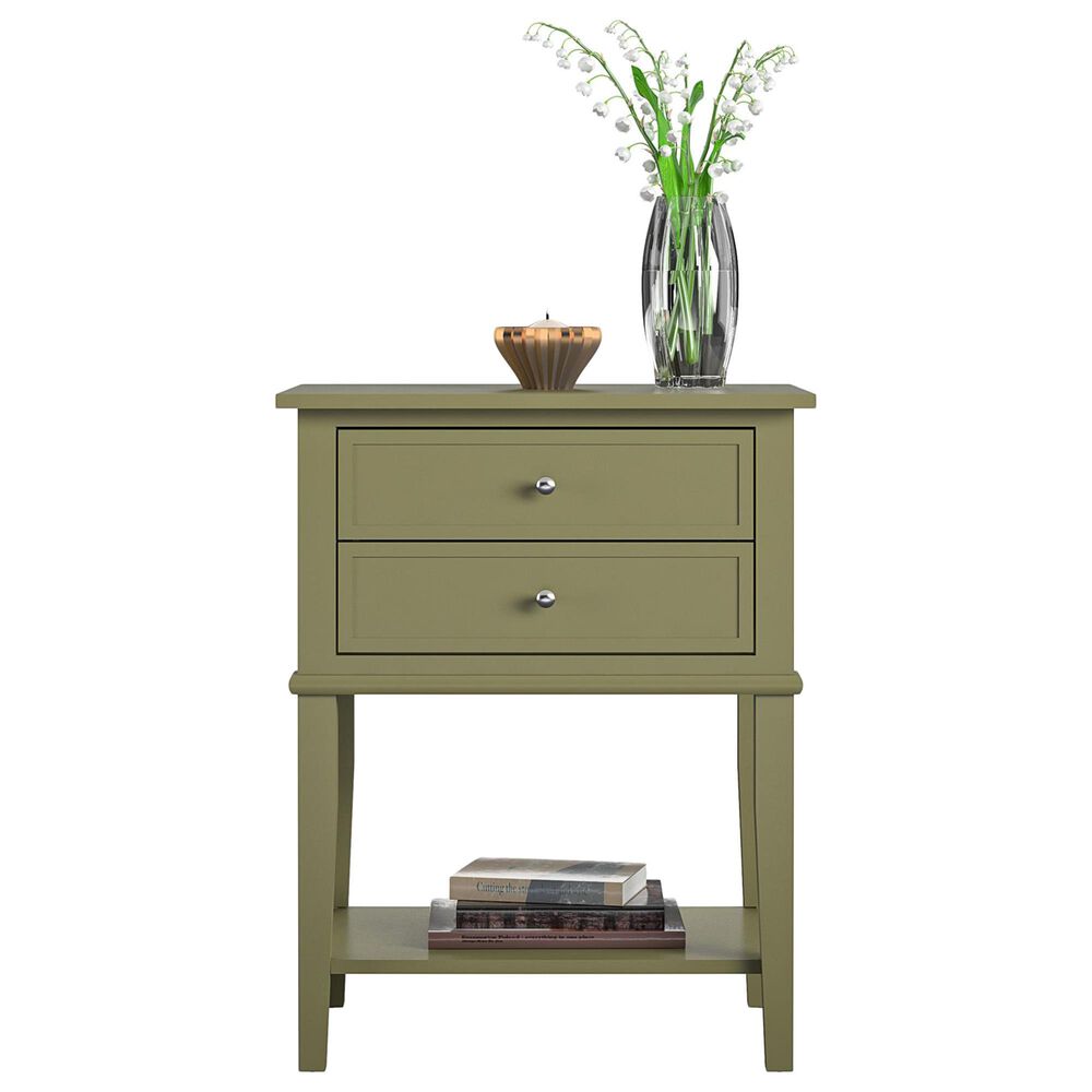 American Cottage Hill Accent Table in Olive Green, , large