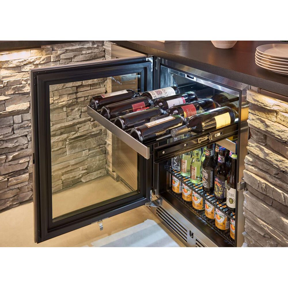 Perlick Signature 24&quot; Outdoor Built-In Beverage Center with Left Hinge Glass Door in Stainless Steel and Panel Ready, , large