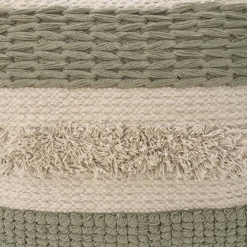 India House Boho 20&quot; Square Throw Pillow in Evergreen, , large