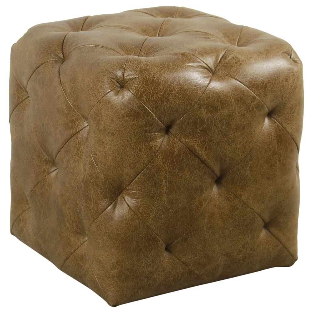 Kinfine Small Ottoman in Brown, , large