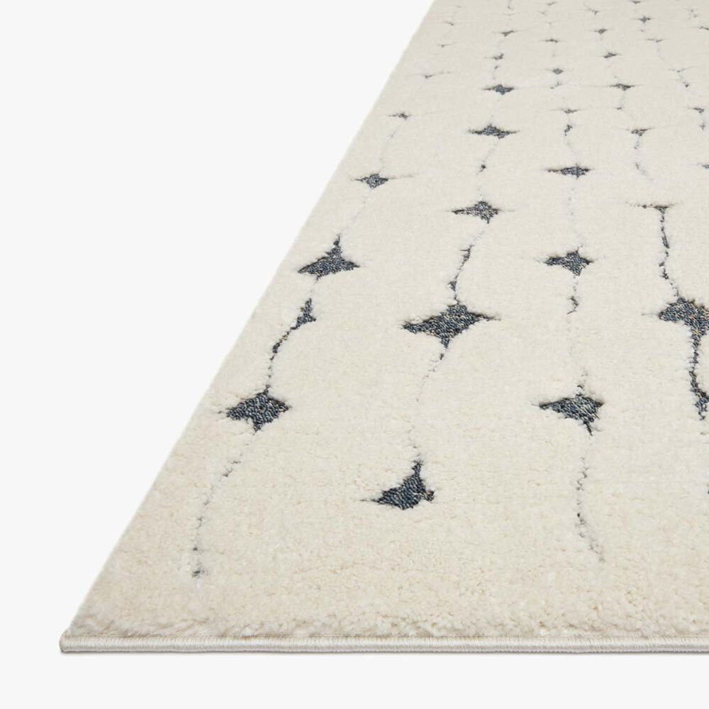 Loloi II Hagen 3&#39;7&quot; x 5&#39;7&quot; White and Navy Area Rug, , large