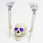 The Gerson Company 3-Piece Lighted Skull and Skeleton Hands in White, , large