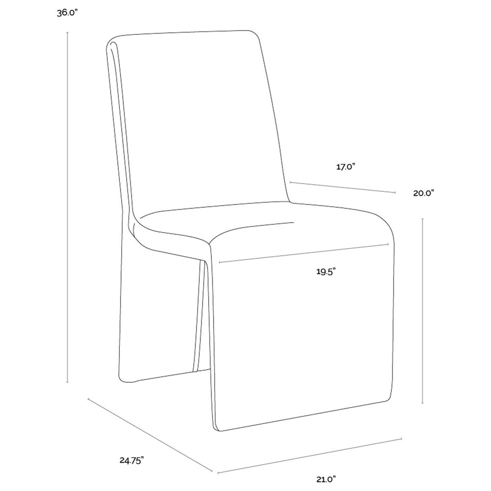 Club Collection By Sunpan Cascata Side Chair in Meg Rust, , large