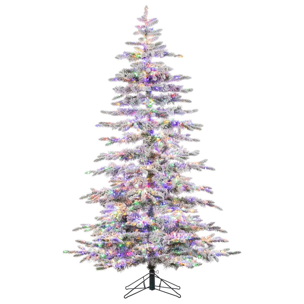 The Gerson Company 9&#39; Pre-Lit Mountain Pine Christmas Tree in Green, , large