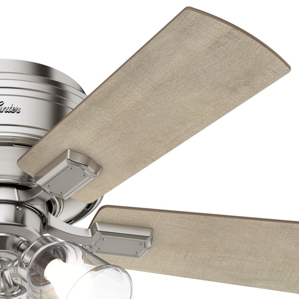 Hunter Crestfield 42&quot; Low Profile Ceiling Fan with 3 Lights in Brushed Nickel, , large