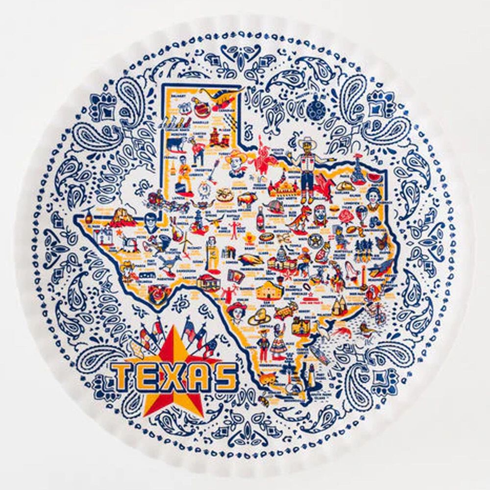 One Hundred 80 Degrees 16" Texas Melamine Platter, , large