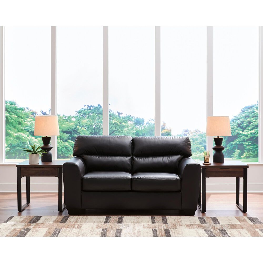 Ashley Glennbre Stationary Loveseat in Midnight, , large