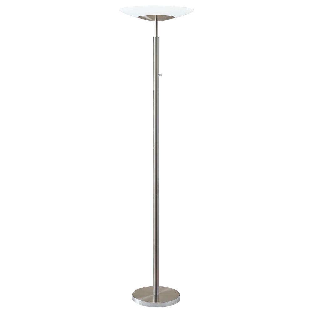 Adesso Stellar LED Torchiere in Brushed Steel, , large