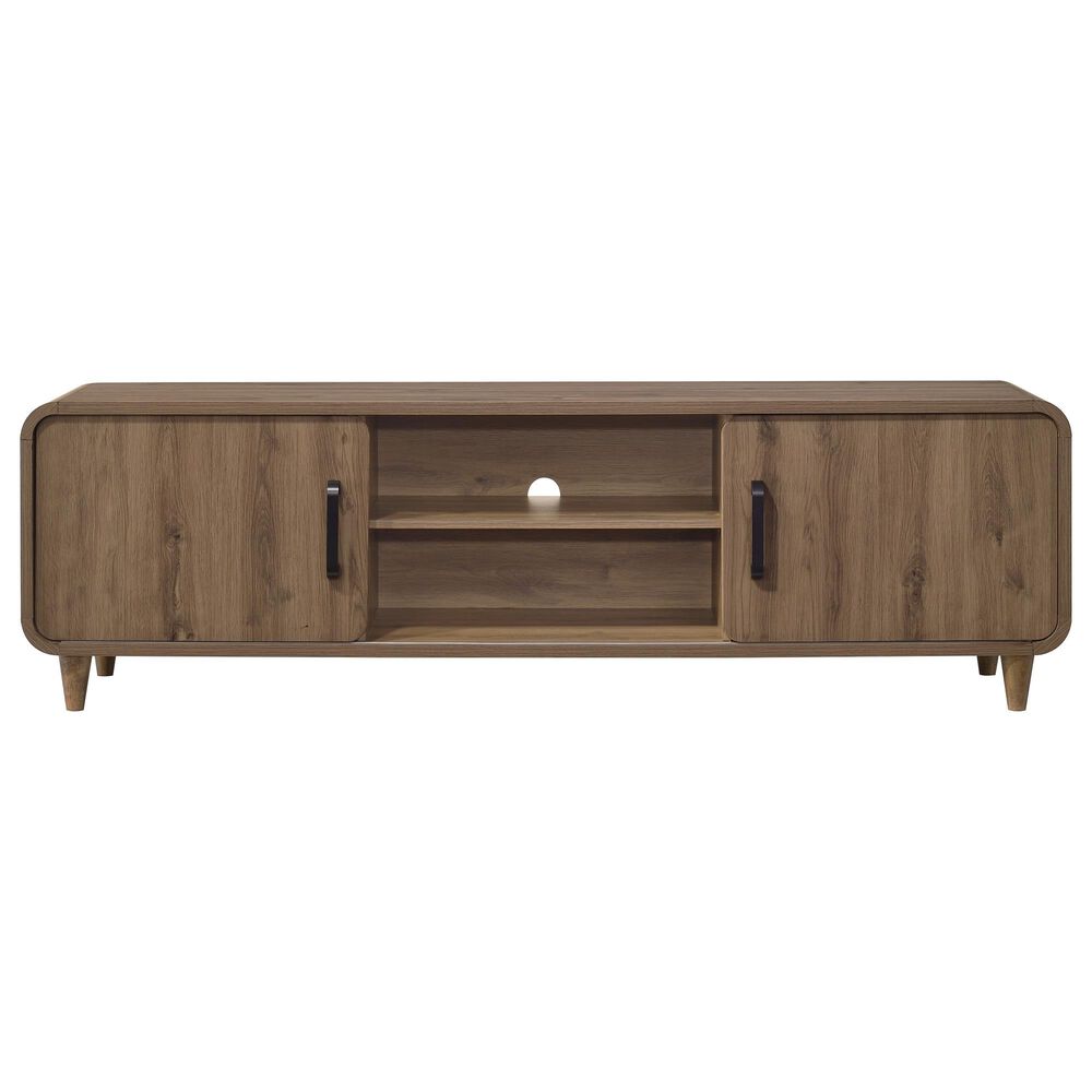 Crown Mark Nyomi 71" TV Stand in Light Brown, , large