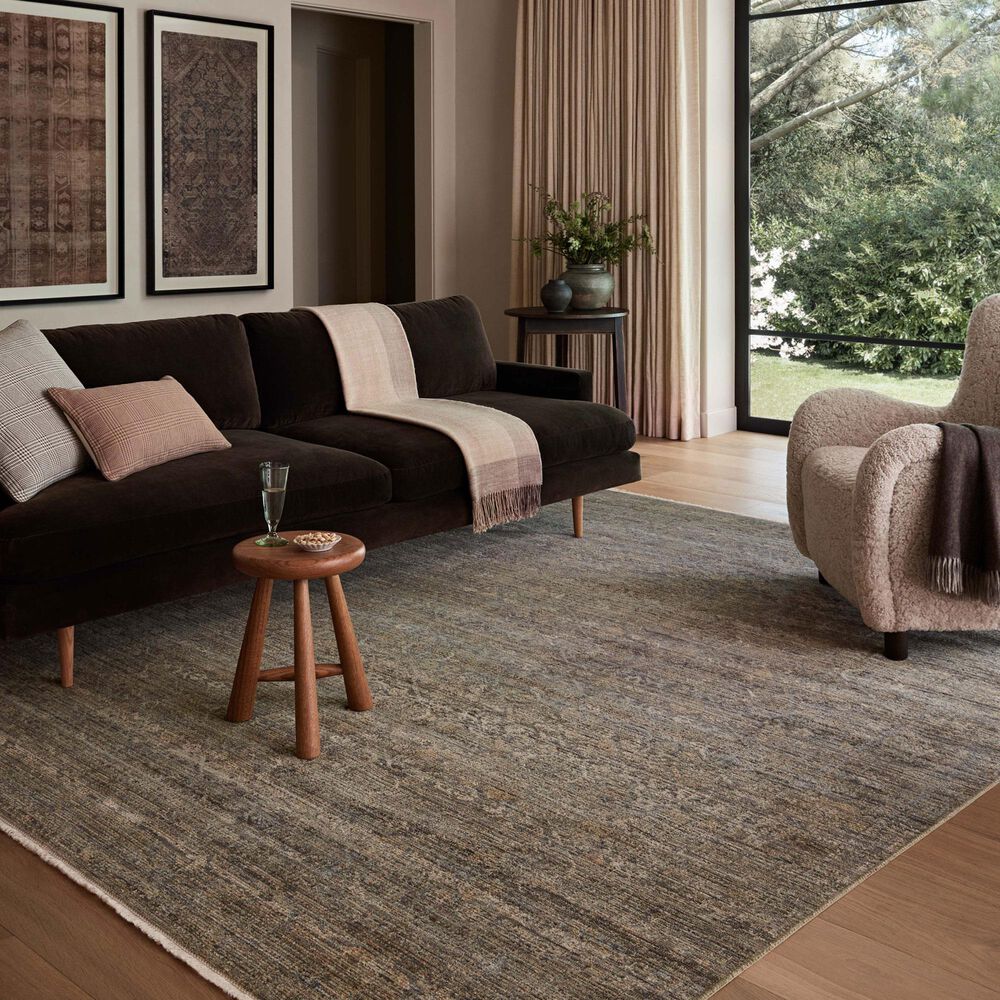 Amber Lewis x Loloi Molly Lagoon and Natural 3&#39; x 5&#39; Area Rug, , large