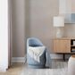 Lumisource Marla Upholstered Vanity Stool in Blue, , large