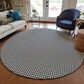 Dalyn Rug Company Hinton 4" Round Black Indoor/Outdoor Area Rug, , large