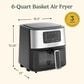 Cuisinart 6-Quart Basket Air Fryer in Black Stainless, , large
