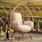 Hearth and Haven Outdoor Egg Chair with Arc Back in Beige, , large