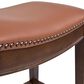 Jennifer Taylor Home Barlow 24.5" Backless Saddle Counter Stool in Bourbon Brown, , large