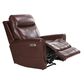 Simeon Collection Leather Power Recliner with Power Headrest in Hickory, , large