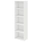 HOMLUX 5-Tier Reversible Bookshelf with Decorative Open Shelves in White, , large