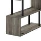 HOMLUX 3-Tier Shelves L-Shape Computer Desk in French Oak Grey and Black, , large
