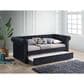 Crown Mark Ellie Daybed with Trundle in Black, , large