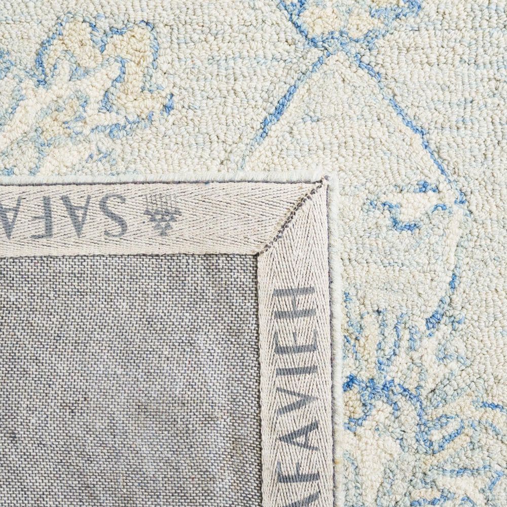 Safavieh Micro-Loop 2&#39;3&quot; x 7&#39; Blue and Beige Runner, , large