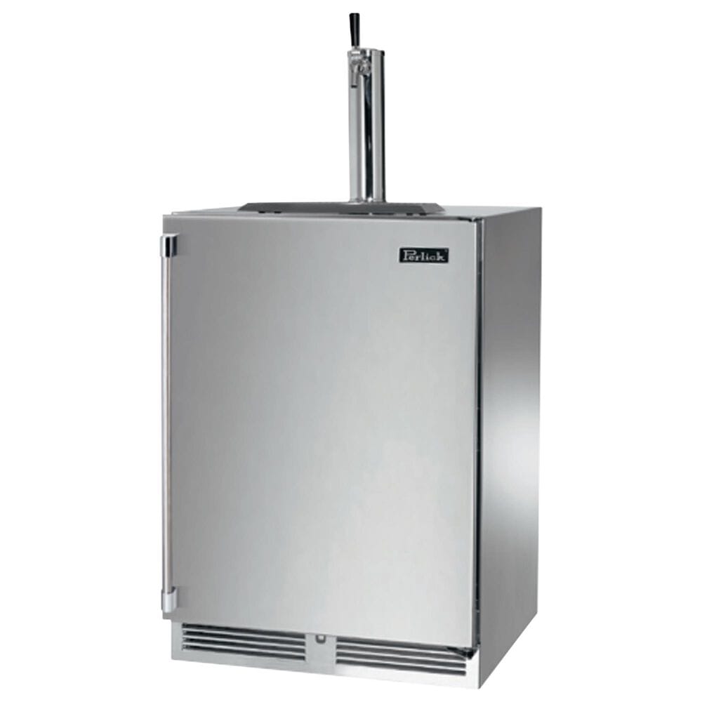 Perlick Outdoor Signature Series 5.2 Cu. Ft 1-Faucet Beverage Dispenser with Solid Door and Right Hinge in Stainless Steel, , large