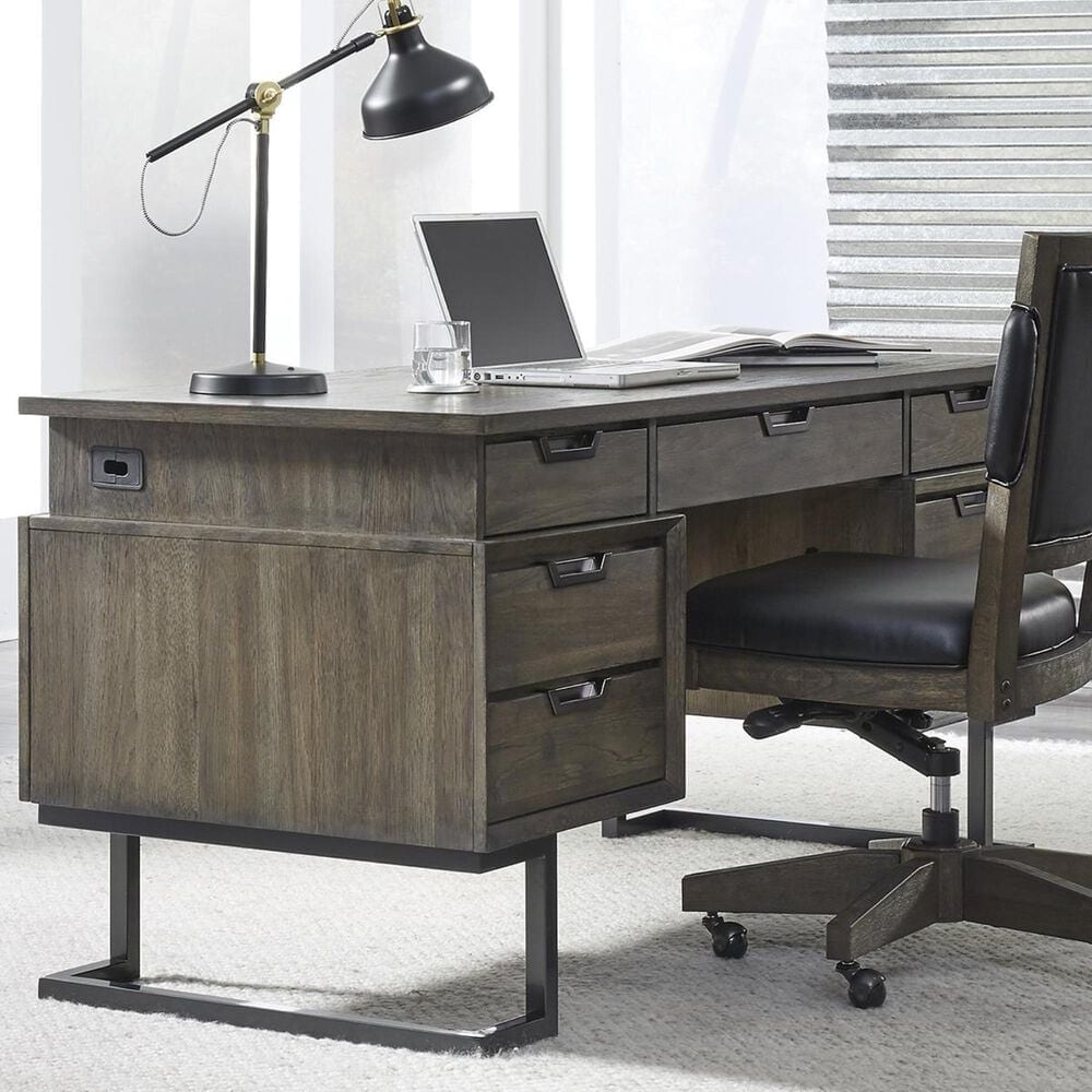 Riva Ridge Harper Point 66&quot; Executive Desk in Fossil, , large