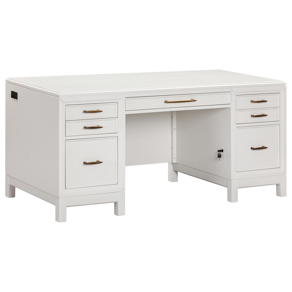 Riva Ridge Alexander 66" Executive Desk in White, , large