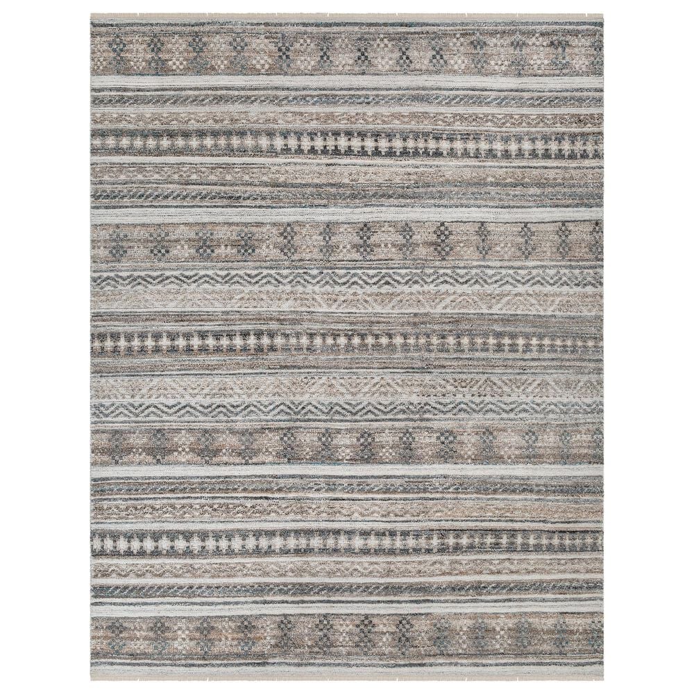 Surya Pompei 5" x 7"6" Brown, Off White, Light Gray, Black, Dark Blue and Charcoal Area Rug, , large