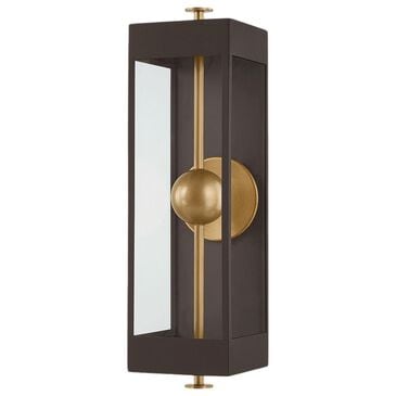 Troy Lighting Garvey 6" Exterior Wall Sconce in Textured Bronze and Patina Brass, , large