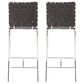 Zuo Modern Criss Cross Counter Stool in Black (Set of 2), , large