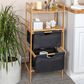 Household Essentials Storage Shelf with Cotton Fabric Drawers in Natural, , large