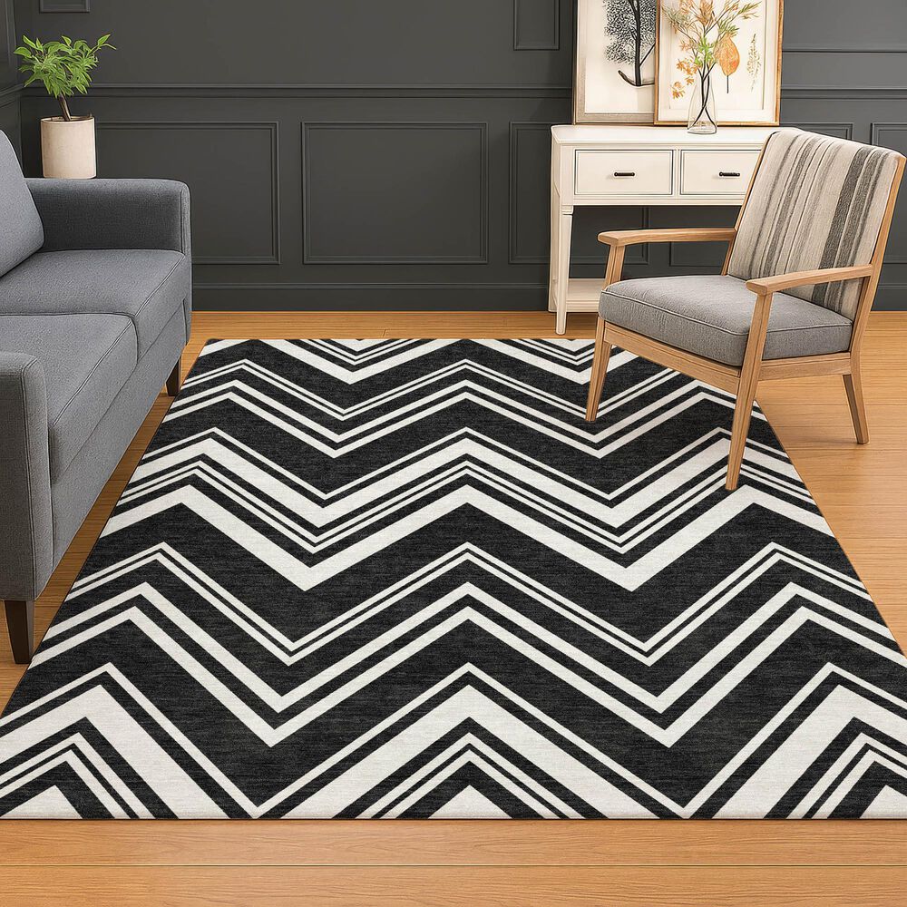 Dalyn Rug Company The Reserve TR17 Black 8&#39; x 10&#39; Indoor/Outdoor Area Rug, , large