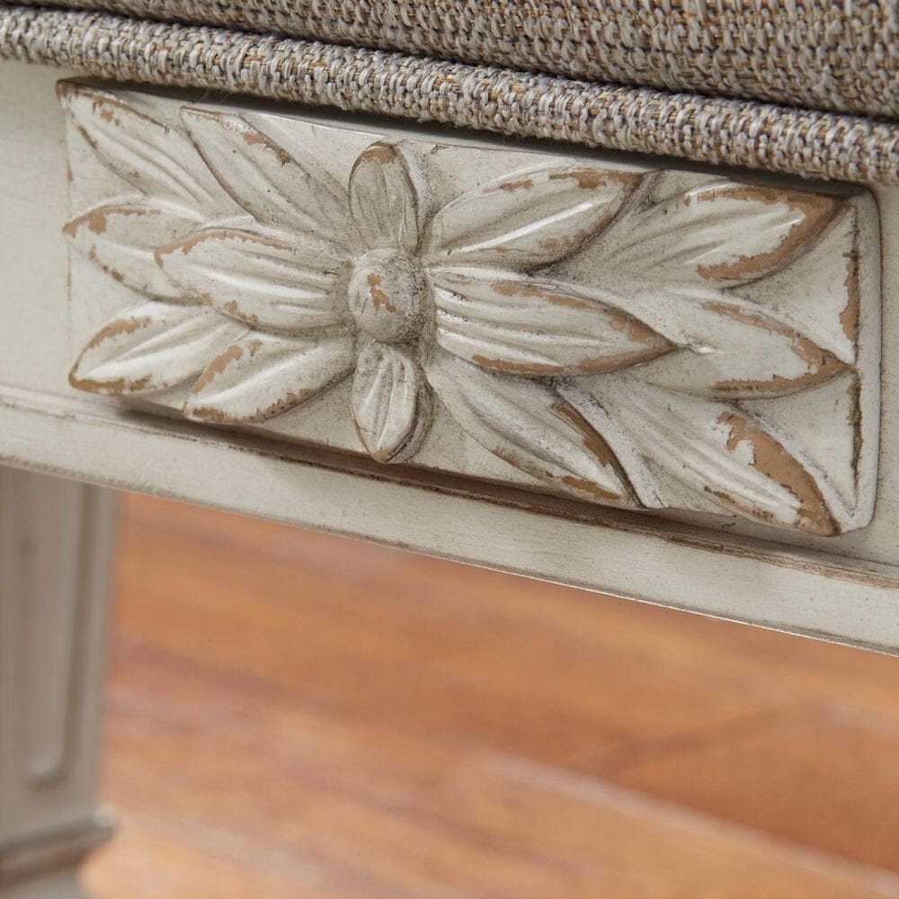 Ashley Realyn Accent Bench in Antique White, , large